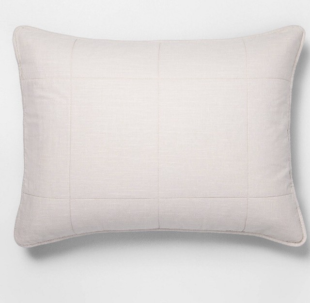 Hearth and Hand Taupe Quilted Pillow Sham KING NWT eBay