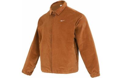 Logo Embroidered Corduroy Jacket With Zip And Turn-Down Collar - DX9071-270
