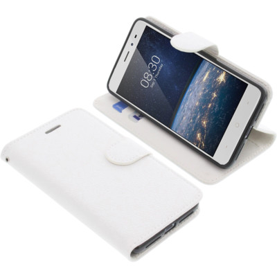Tasche für TP-Link Neffos X1 Lite Book-Style Schutz Hülle Handytasche Buch Weiß