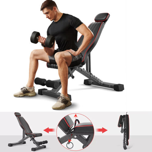 NEU Hantelbank Trainingsbank Multi Verstellbar Schrägbank Beincurl Fitnessgerät - Bild 12 von 12