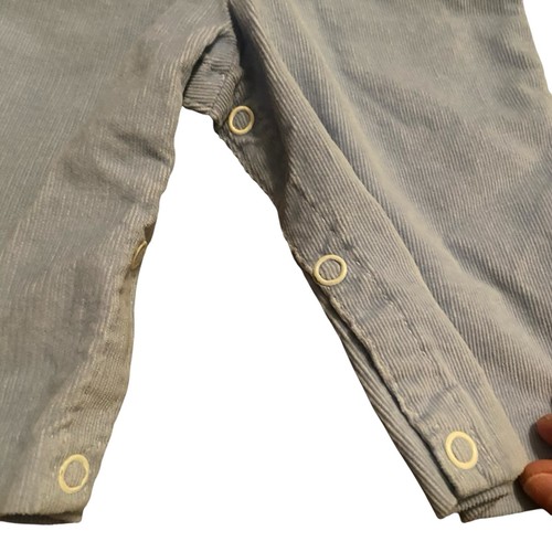 Vintage Boys Toddler Blue Corduroy Overalls XS 12 Month Horse Blocks 100% Cotton - Picture 3 of 6