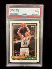 1992 Topps Larry Bird #1 Boston Celtics PSA 9 Fresh Slab