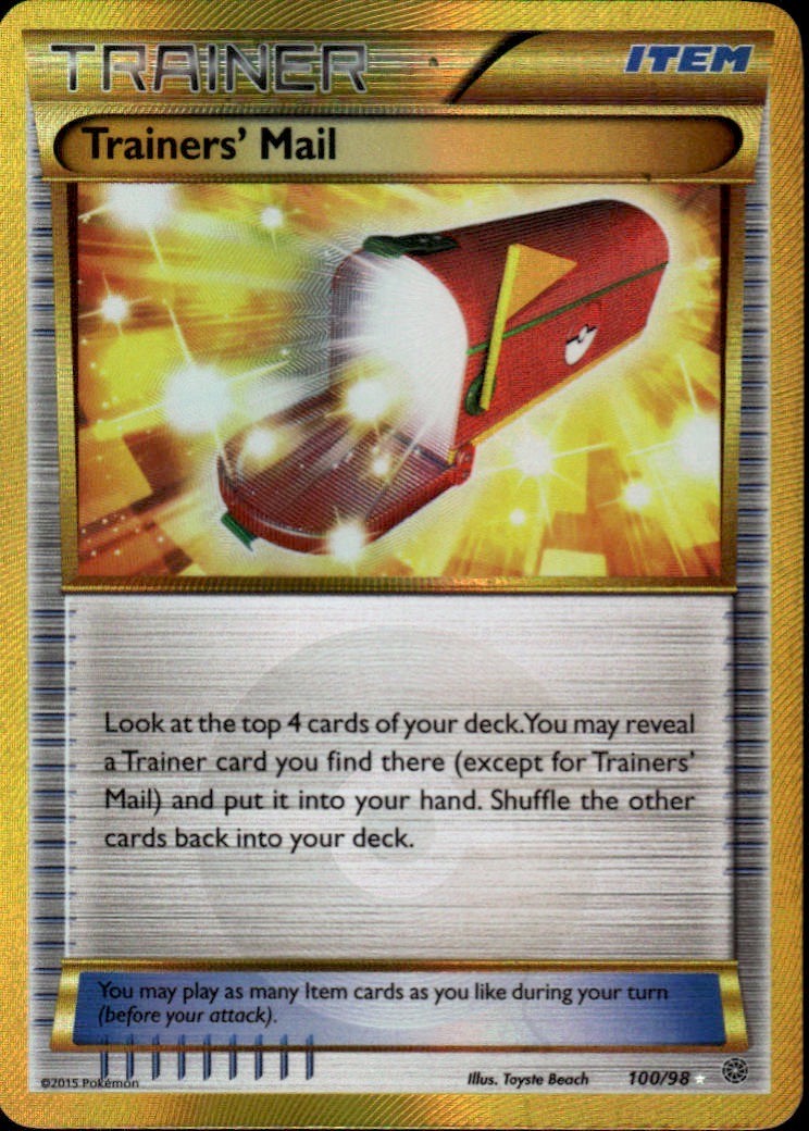 Trainers' Mail (Secret) Holo Secret Rare XY - Ancient Origins 100/98 LP
