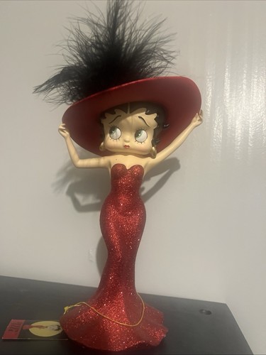 Westland Giftware Betty Boop Figura Betty Fissaggio Cappello Rosso Scintillante Vestito 8" - Foto 1 di 7