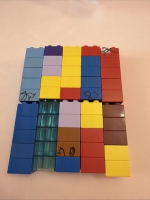 50 Lego Duplo Steine Bausteine gemischt zufällig 2x2 D102