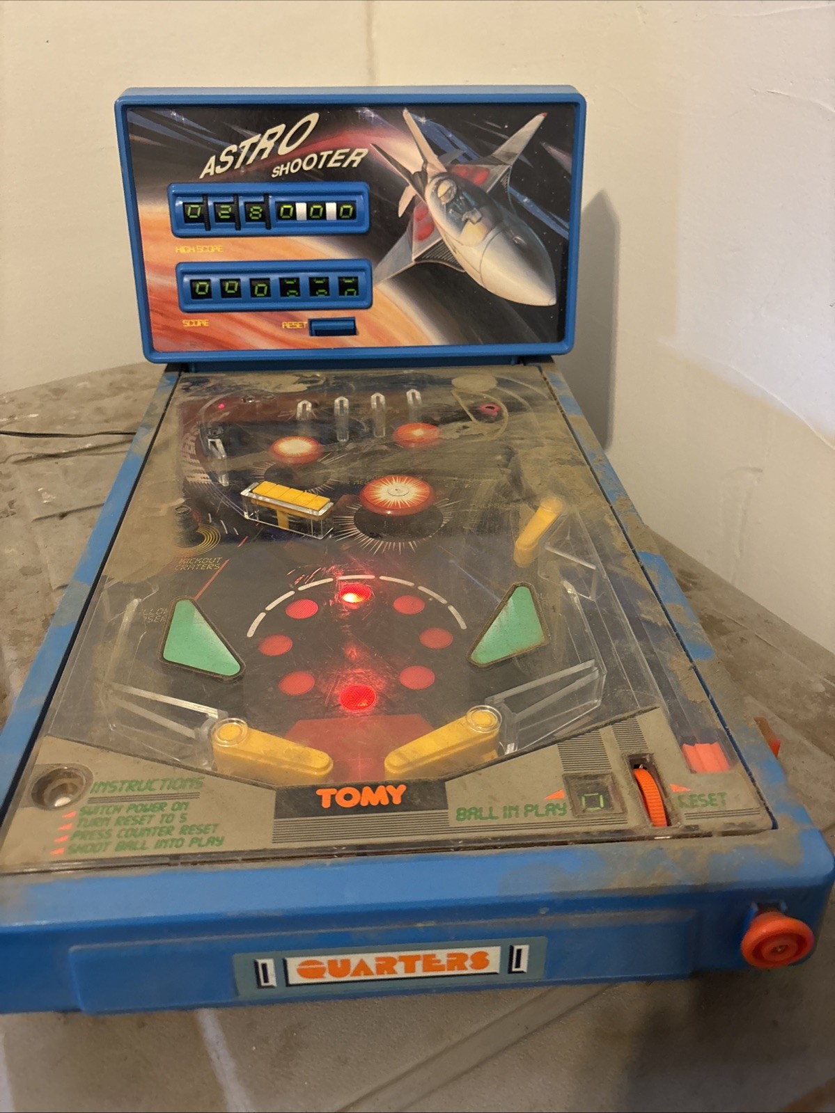 Tomy Astro Shooter Tabletop Pinball Game (1983) Vintage Collectible