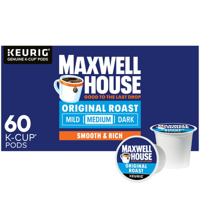 Maxwell House Original Roast Medium Roast K-Cup Coffee 60 Pods free shipping