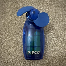 PIFCO Mini Portable Battery Handheld Fan Blue 2-Blade Plastic Axial