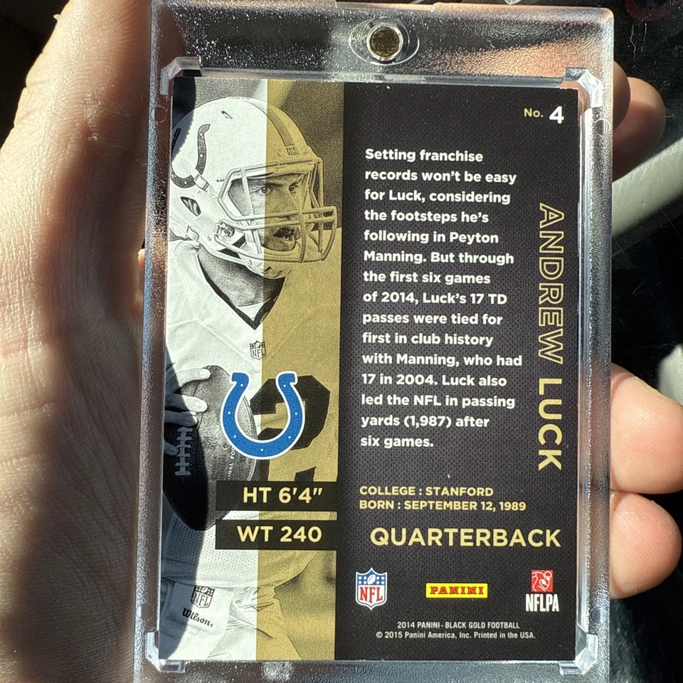 Panini 2014 lámina de oro negro/25 Andrew Luck #4 Foto 2 de 2