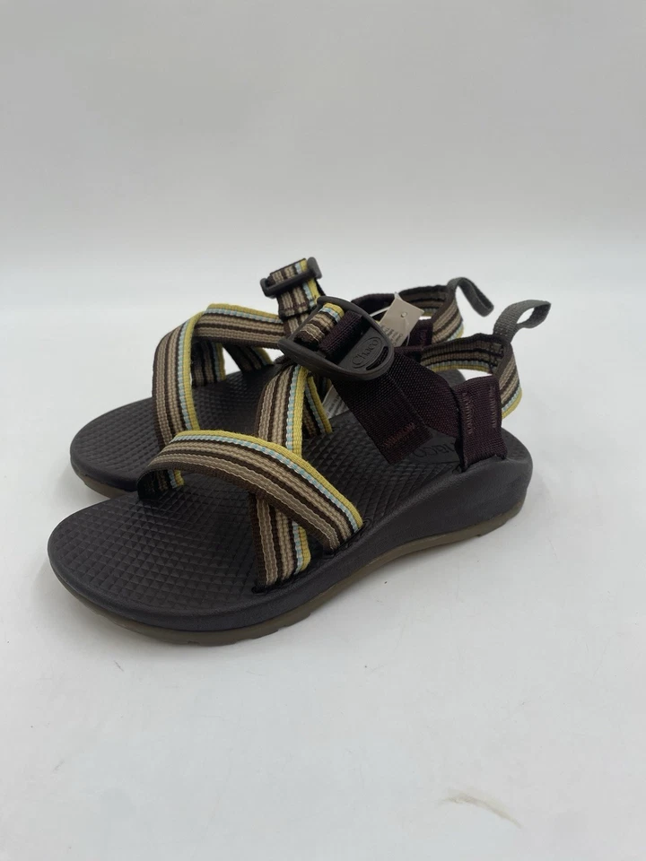 Sandalias Chaco Z/1 Ecotread Niños Carnaval Rayas Ajustables Marrón 12 Jóvenes Foto 3 de 4