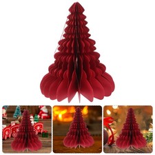Paper Tree Festival Honeycomb Xmas Decor Christmas Tabletop Statue