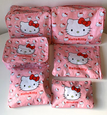 Kawaii Hello Kitty Travel Storage Bag Set 6pcs Sanrio Pink Luggage Packing New