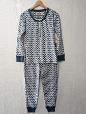 Jane And Bleecker Pajama Set Cotton Blend Trees Christmas Thermal Long Johns XS