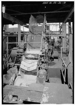 18. Detail view mill conveyor system. - San Francisco Sugar Central, Indios,