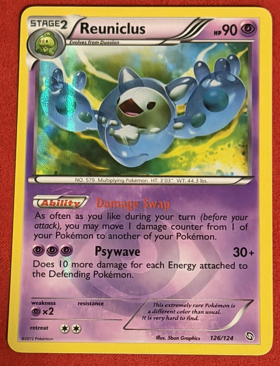 Reuniclus 126/124 Dragons Exalted Holo Secret Rare Pokemon TCG
