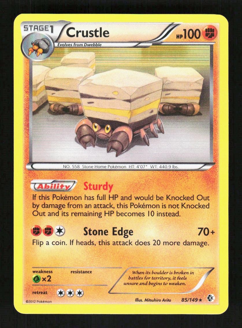 Crustle 85/149 Holo Rare Boundaries Crossed Pokemon NM
