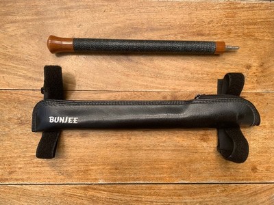 Original Bunjee Billiards Cue Verlängerung (6 Zoll) inkl. Ledertasche
