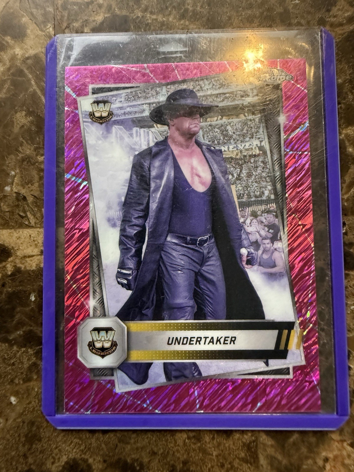 2025 Topps Chrome WWE - Undertaker #21 Pink Shimmer Refractor