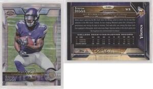 2015 Topps Chrome Rookies Pulsar Refractor Stefon Diggs #148 Rookie RC