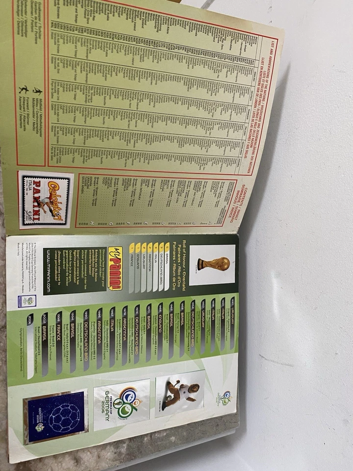 ALBUM PANINI COUPE DU MONDE FOOTBALL GERMANY ALLEMAGNE 2006 COMPLET BON ETAT ! - Photo 2/4