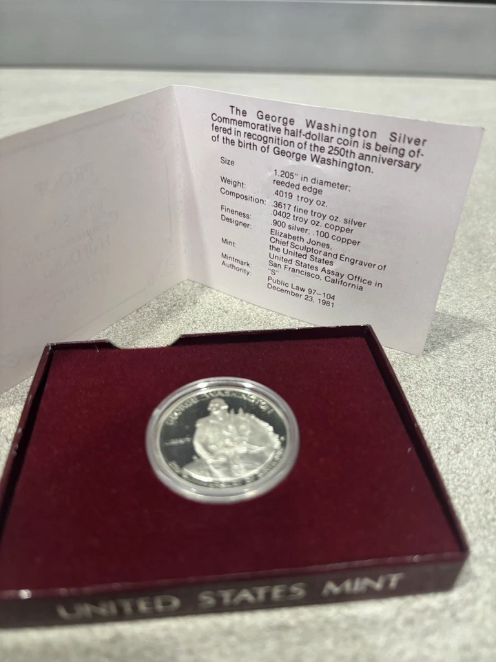 George Washington Commemorative Half Dollar 1732-1982, 90% Silver - Image 4 of 4