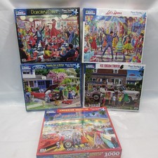 NIB Lot 5 SEALED White Mountain Puzzles 1000-pc 24" X 30" Let's Dance, ...