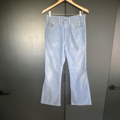Levi's Men's Blue Corduroy  517 Bootcut Pants 32W Regular Fit 5-Pocket Logo