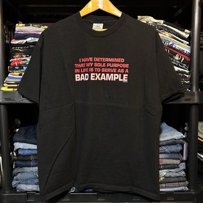 Vintage Y2K Bad Example Funny Graphic T-Shirt Size XL 