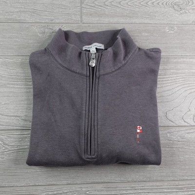 Peter Millar Friars Head Golf Club 1/4 Zip Pullover Sweater Men's Large Cotton