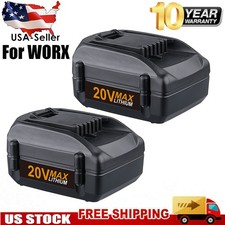 2pack 4.0Ah For WORX 20V Max Extend Lithium Battery WA3520 WA3525 WA3575 WG155
