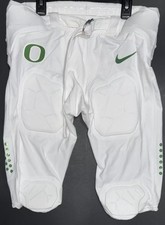 Pantalones de fútbol Nike 2021 Oregon Ducks Pe Game Worn BLANCOS con almohadillas y cinturón VER TALLAS