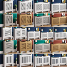 Modern Hallway Radiator Covers Heat Protection Adjustable Horizontal Slat Design