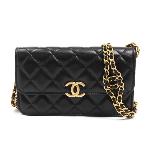 CHANEL Matelasse Flap Phone Holder Shoulder Bag AP3106 539573