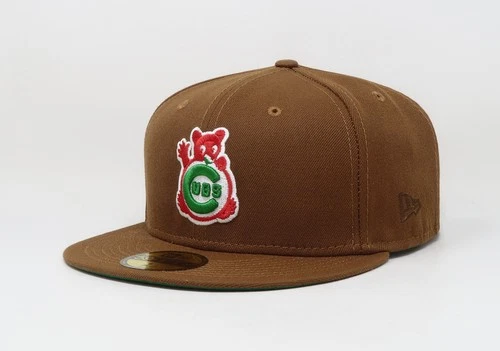 New Era 59Fifty MLB Cap Chicago Cubs Club 100 Years Fitted Hat - Brown