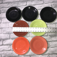 Homer Laughlin Fiesta 7" Lunch Plates Assorted Colors Lot of 7