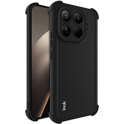 IMAK For Xiaomi 15T Pro 5G, Shockproof 4 Airbags Black Soft Rubber Case Cover