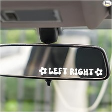 Left  Right Car Rearview Mirror Sticker Decals, Universal Auto R Color: White