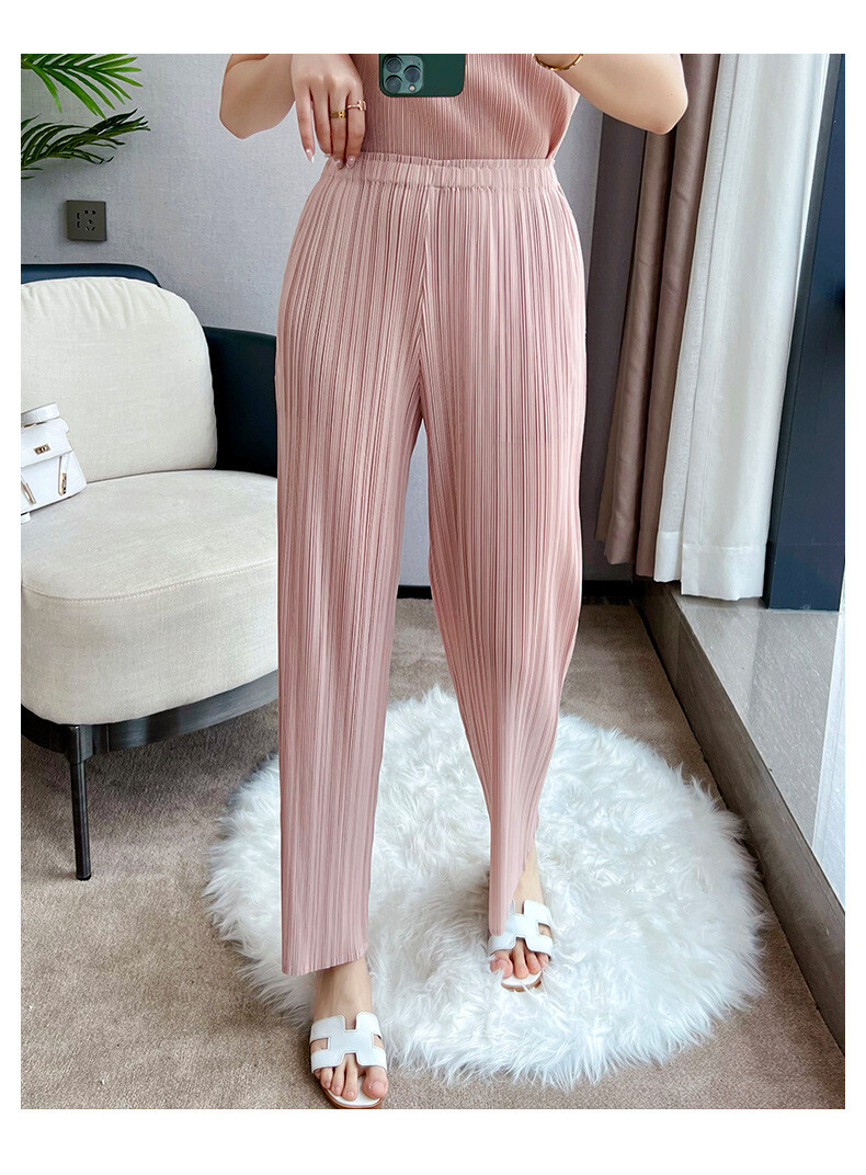 Pleats Please Issey Style Pleated Pants, Pleated Casual Pleats Please Issey Style Pleated Pants, Pleated Casual