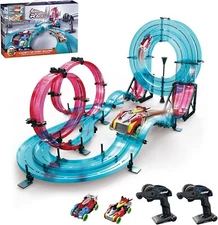 Hot Magnetic Attraction Slot Car Race Track Set with Remote Control - Boys' Toys