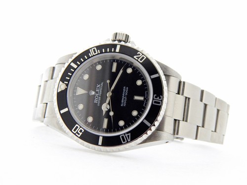 Reloj Rolex Submariner sin fecha para hombre de acero inoxidable esfera negra bisel sub 14060M - Imagen 3 de 9