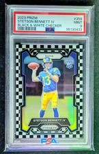 2023 Panini Prizm Stetson Bennett White Black Checker PSA 9
