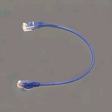 Snagless Cat6 Cat 6 Blue Ethernet 1' 1 foot ft. Short Cord Patch Cable