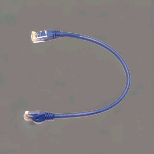 Snagless Cat6 Cat 6  Blue Ethernet 1' 1 foot ft. Short Cord Patch Cable - Picture 1 of 2