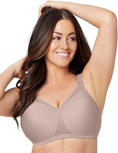 Glamorise Full-Figure MagicLift Non-Padded Wire-Free T-Shirt Bra 1080 Taupe 44DD