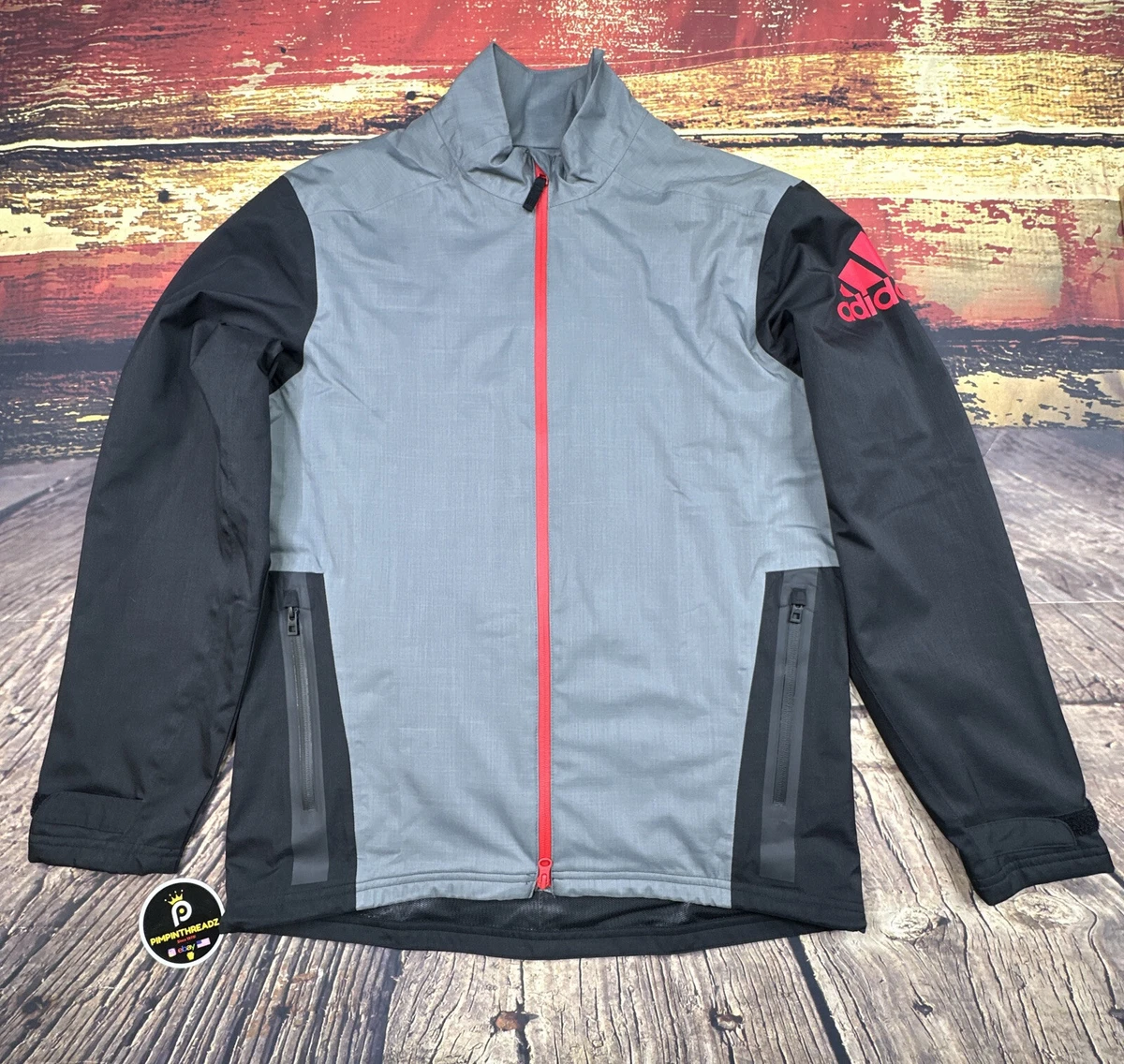 Adidas golf waterproof hotsell heathered rain jacket