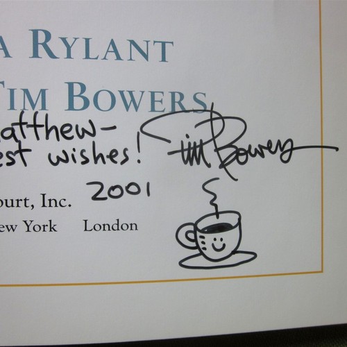 LITTLE WHISTLE'S DINNER PARTY Rylant & Tim Bowers autograph 2001 signed book - Picture 3 of 4