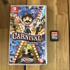 Carnival Games Nintendo Switch Game + Case 20 Arcade Style Games Up to 4 Players