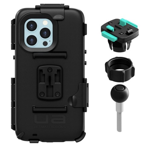 Ultimateaddons Motorcycle Waterproof Case Mount for iPhone 13 14 15 Pro Plus Max - Picture 12 of 13