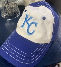 MLB Kansas City Royals Adjustable Hat Youth Blue Used Distressed Cap Child Kids