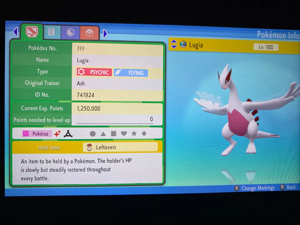 Shiny LUGIA 6IV / Pokemon Brilliant Diamond and Shining Pearl